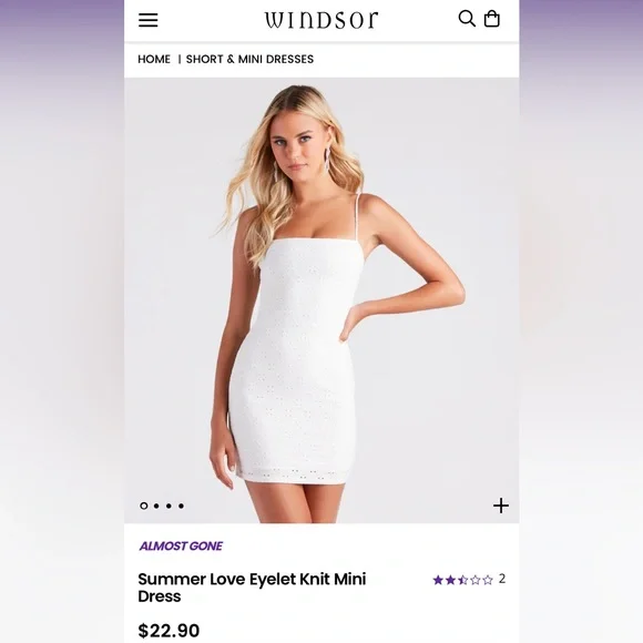 Windsor | Dresses | Summer Love Eyelet Mini Windsor | Poshmark